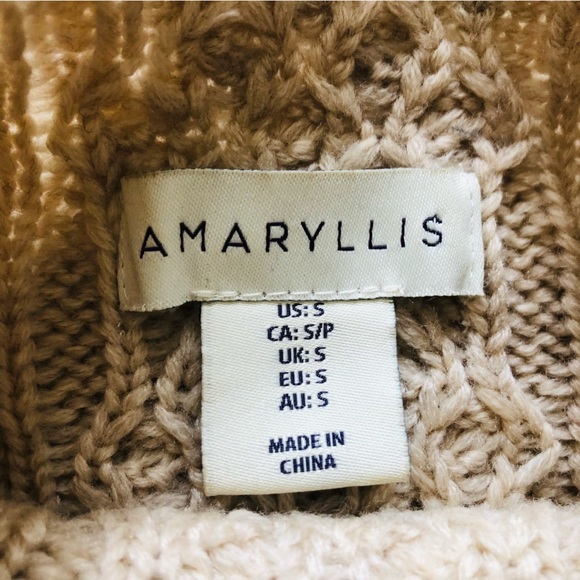 Amaryllis Fringe Cable Knit Sweater in Beige - Picture 6 of 10